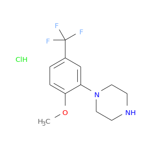 COc1ccc(cc1N1CCNCC1)C(F)(F)F.Cl