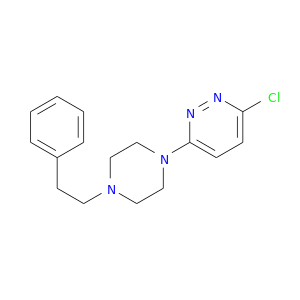 Clc1ccc(nn1)N1CCN(CC1)CCc1ccccc1