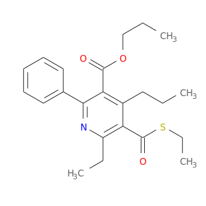 CCCOC(=O)c1c(CCC)c(C(=O)SCC)c(nc1c1ccccc1)CC