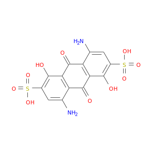 Nc1cc(c(c2c1C(=O)c1c(C2=O)c(N)cc(c1O)S(=O)(=O)O)O)S(=O)(=O)O