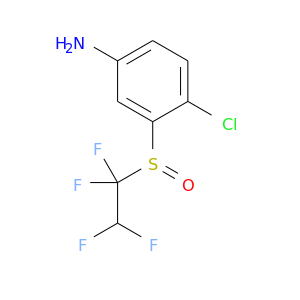 FC(C(S(=O)c1cc(N)ccc1Cl)(F)F)F