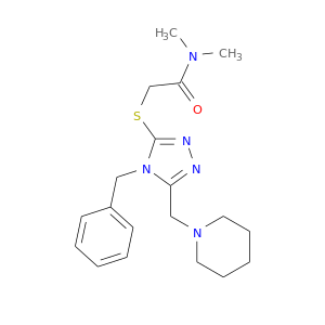 CN(C(=O)CSc1nnc(n1Cc1ccccc1)CN1CCCCC1)C