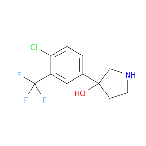 Clc1ccc(cc1C(F)(F)F)C1(O)CNCC1